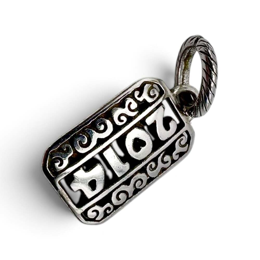 Brighton 2014 Year Silver Plated Dangle Charm Clear Crystal Commemorative